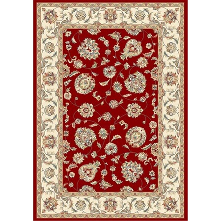 Dynamic Rugs Ancient Garden 2 ft. 2 in. x 11 in. 57365-1464 Rug - Red/Ivory AN212573651464
